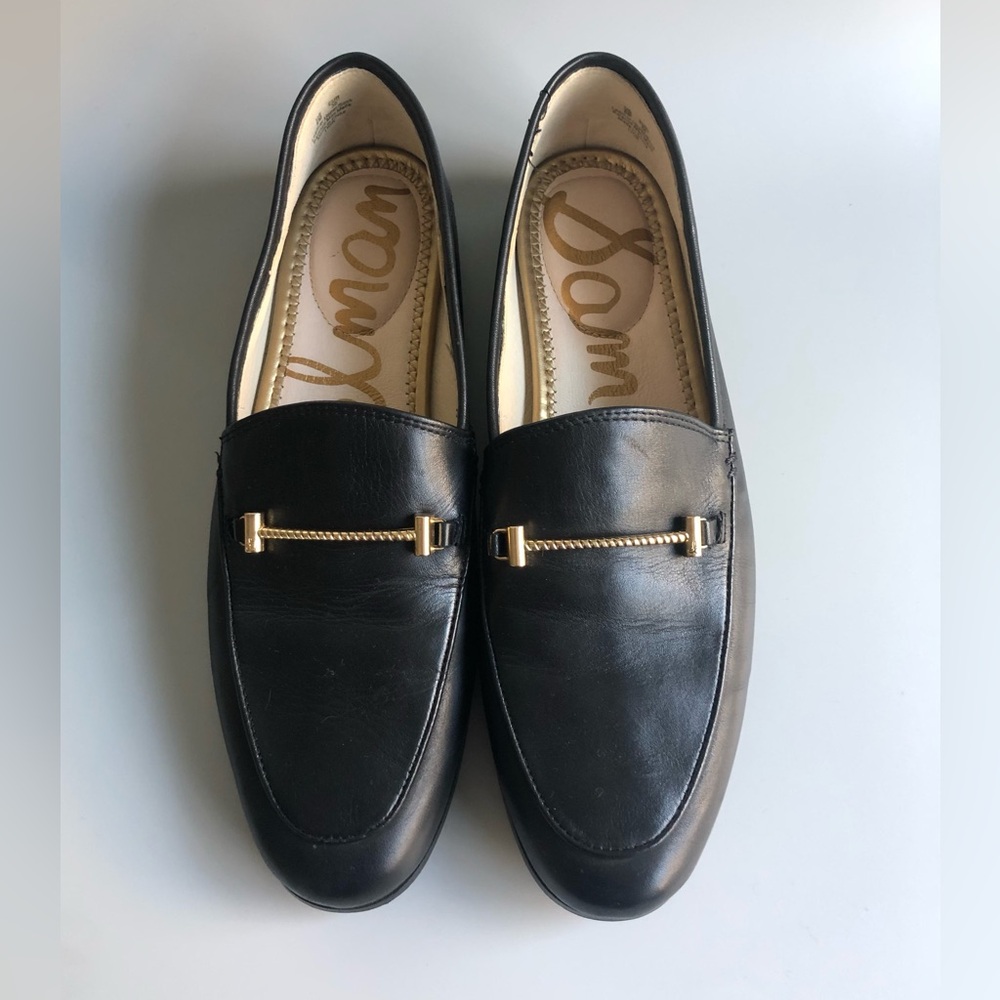 Sam Edelman Leather Flat Black Size: US 8